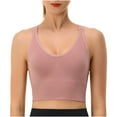 thumbnail image 1 of Sports Bras for Women Clearance Yoga Solid Sleeveless Cold Shoulder Casual Tanks Blouse Tops, 1 of 6