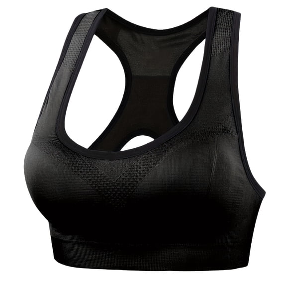 Sports Bras for Women, Comdrip Women's Color Blocked Back Hollow Vest Gathering Yoga Running Sports Bra High Impact Sports Bras for Women Black S