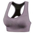 thumbnail image 1 of Sports Bras for Women, Comdrip Women's Color Blocked Back Hollow Vest Gathering Yoga Running Sports Bra High Impact Sports Bras for Women Purple1 S, 1 of 3