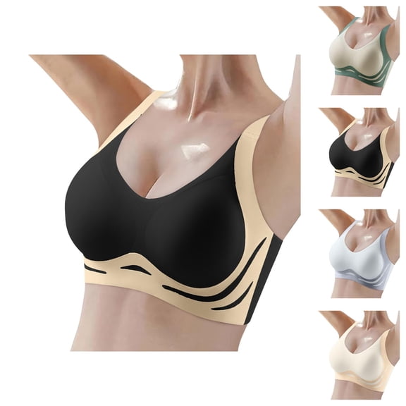 Sports Bras for Women Comfortable Seamless Racerback Push Up Anti-Sagging Bralettes Everyday Bra