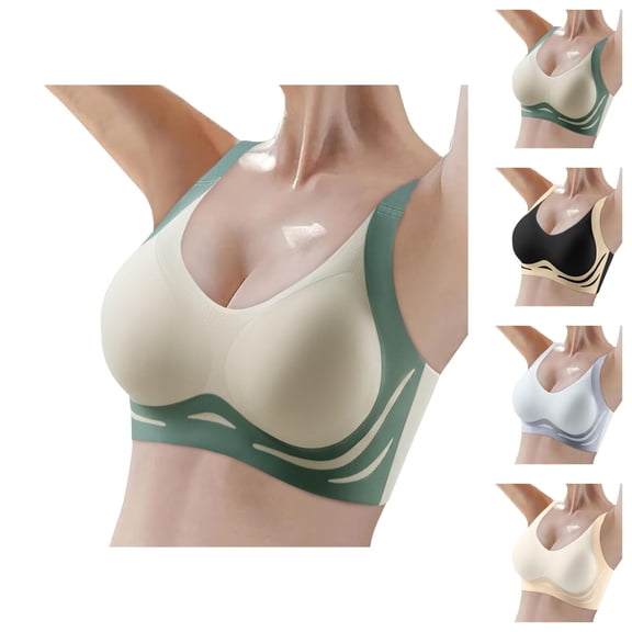 Sports Bras for Women Comfortable Seamless Racerback Push Up Anti-Sagging Bralettes Everyday Bra