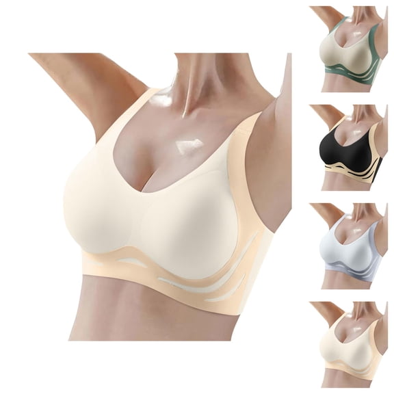 Sports Bras for Women Comfortable Seamless Racerback Push Up Anti-Sagging Bralettes Everyday Bra