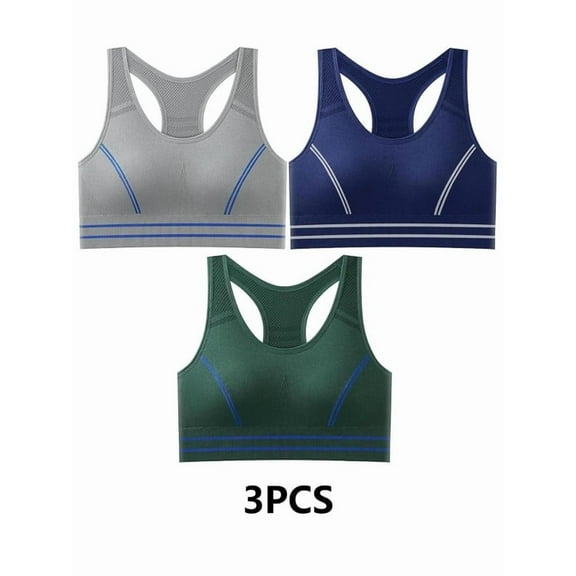 Sports Bras for Women Cotton Racer Back Bra Stretch Pullover Workout Everyday Bras Medium Impact Supports Bralettes