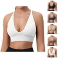 thumbnail image 1 of Sports Bras for Women Deep V Neck Racerback Padded Triangle Bralettes Workout Gym Yoga Bra, 1 of 8