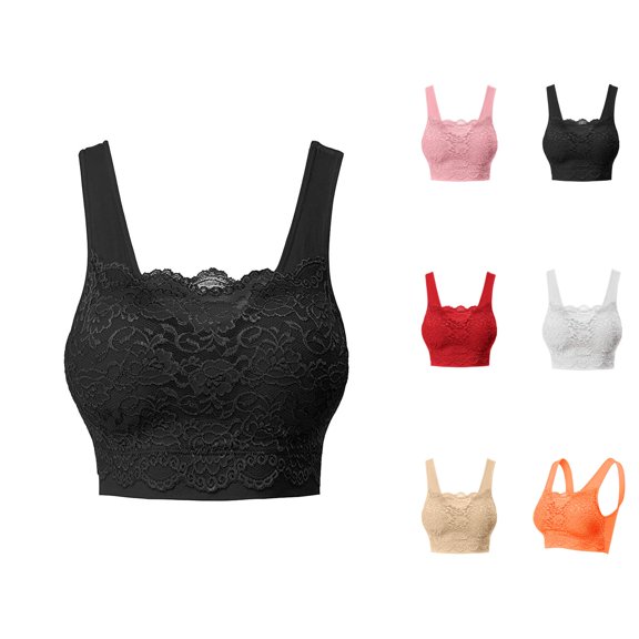 Sports Bras for Women Floral Lace Patchwork Seamless Exercise Bra Yoga Gym Athletic Bralettes Workout Bra