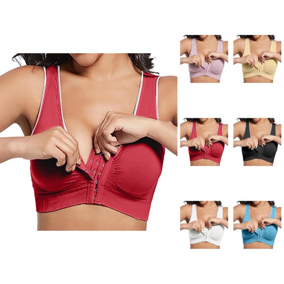 Sports Bras for Women Front Closure Mesh Breathable No Underwire Lightweight Yoga Gym Athletic Bralettes Workout Bra