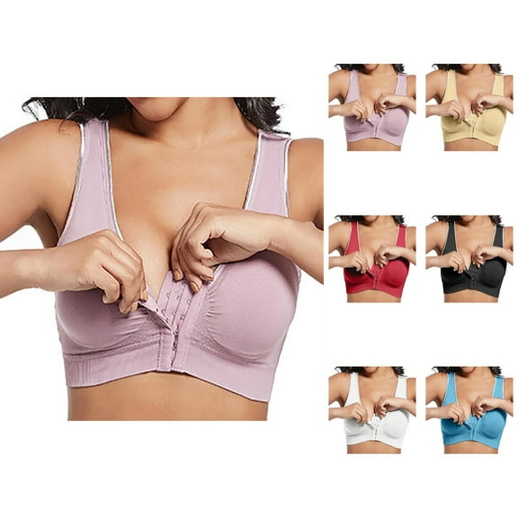 Sports Bras for Women Front Closure Mesh Breathable No Underwire Lightweight Yoga Gym Athletic Bralettes Workout Bra