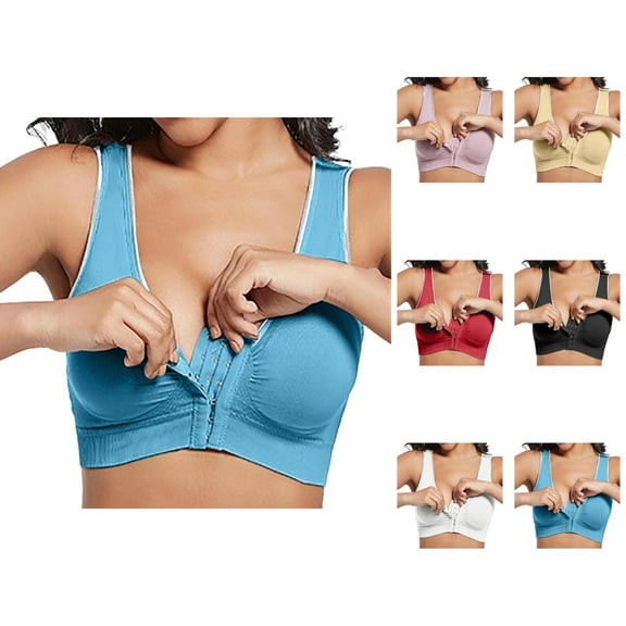 Sports Bras for Women Front Closure Mesh Breathable No Underwire Lightweight Yoga Gym Athletic Bralettes Workout Bra