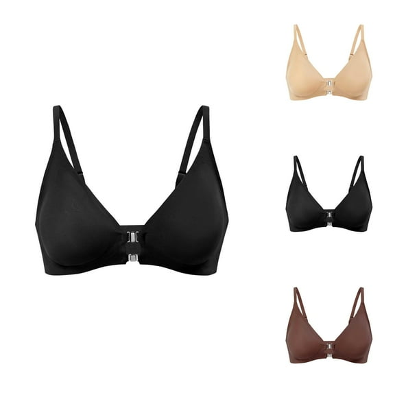 Sports Bras for Women Front Closure No Underwire Push Up Seamless Racerback Supportive Athletic Bralettes Workout Bra