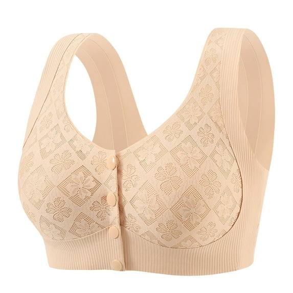 Sports Bras for Women Front Closure Skin Friendly Comfort Bra For Seniors Wireless Bras