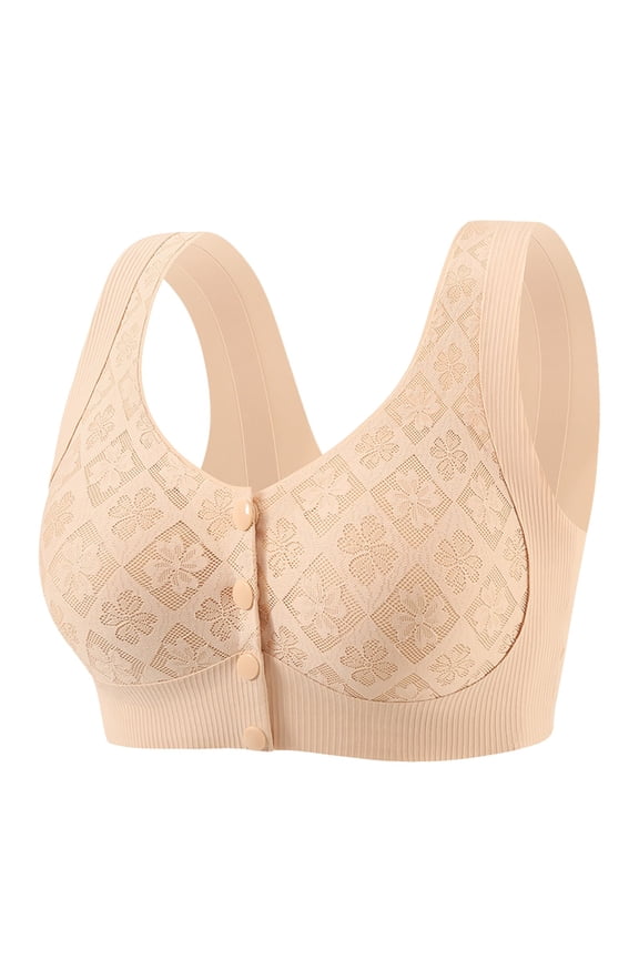 Sports Bras for Women Front Closure Skin Friendly Comfort Bra For Seniors Wireless Bras