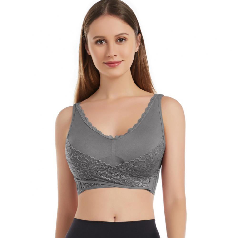 Full Coverage Bras for Women with Side Buckle, Wireless Criss