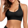 thumbnail image 1 of Sports Bras for Women Halter Solid Color Push Up Plus Size No Underwire Seamless Bra Full Coverage Everyday Yoga Running Bra, 1 of 9