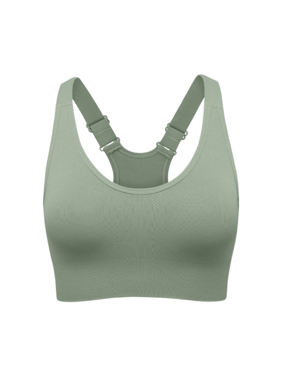 Sports Bras for Women, High Impact Workout Running Yoga Bras, Supportive & Adjustable Padded Gym Bras for Large Bust 36# Army Green 36
