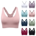 thumbnail image 1 of Sports Bras for Women, High Impact Workout Running Yoga Bras, Supportive & Adjustable Padded Gym Bras for Large Bust Pink 32, 1 of 5