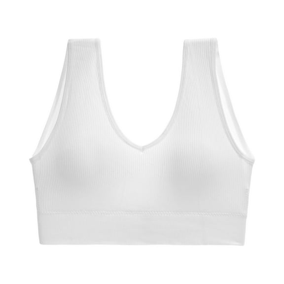 Sports Bras for Women High Support Athletic Breathable Workout Gym Yoga Activewear Seamless High Impact Push Up Bra M 10-White