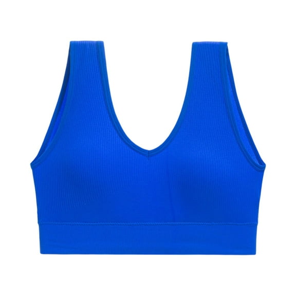 Sports Bras for Women High Support Athletic Breathable Workout Gym Yoga Activewear Seamless High Impact Push Up Bra S 02-Blue