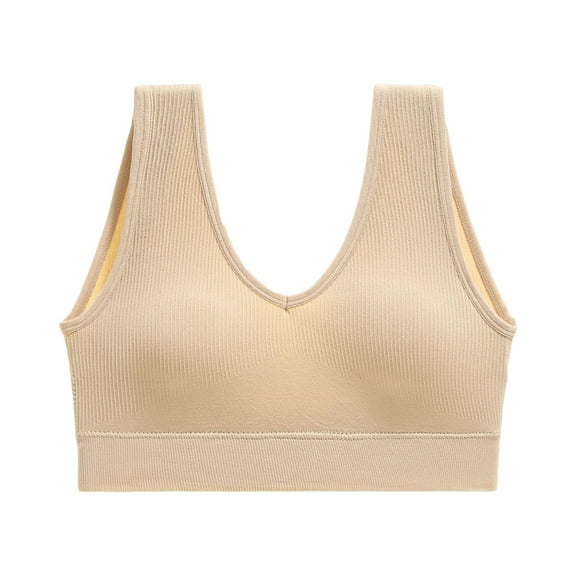 Sports Bras for Women High Support Athletic Breathable Workout Gym Yoga Activewear Seamless High Impact Push Up Bra XL 03-Complexion
