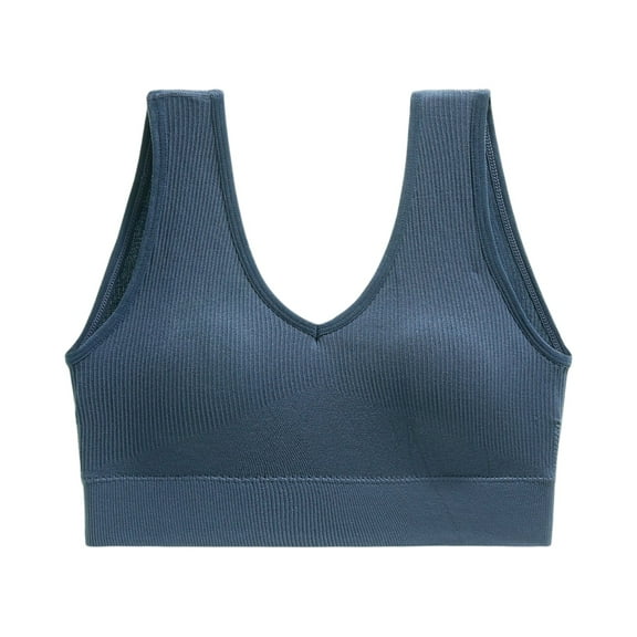 Sports Bras for Women High Support Athletic Breathable Workout Gym Yoga Activewear Seamless High Impact Push Up Bra XL 04-Dark Blue