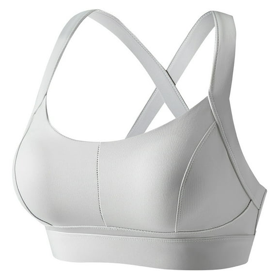 Sports Bras for Women High Support, High Impact Running Criss Cross Strappy Bra Crop Top, Back Hook and Eye Closure