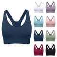 thumbnail image 1 of Sports Bras for Women High Support Racerback Seamless Sports Bra Adjustable Straps Yoga Bra Padded Workout Bra 06# Blue 38, 1 of 5