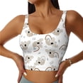 thumbnail image 1 of Sports Bras for Women High Support -Rainbow Koala Print Soft Athletic Crop Workout Tank Top for Women, 1 of 8