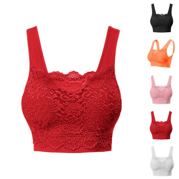 Sports Bras for Women Lace Patchwork Seamless Wireless Workout Gym Yoga Comfortable Bralettes Everyday Bra