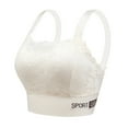 thumbnail image 1 of Sports Bras for Women Lace Wireless Push Up Stretchy Pullover Longline Bralettes Ladies Solid Lightweight Comfort Workout Underwear, 1 of 2