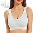 thumbnail image 1 of Sports Bras for Women Large Bust Plus Size 2Pcs Underwear Bra Everyday Underwear White M-6XL, 1 of 8
