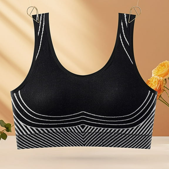 Sports Bras for Women No Underwire Push Up Support Bralettes Ladies Casual Color Block Stretchy Pullover Breathable Athletic Underwear Bra