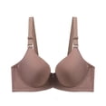 thumbnail image 1 of Sports Bras for Women Pack Women's Solid Color Seamless Sag-Proof Bra Thin Underwear Wireless Push up Smoothing Daily Bra Coffee 38, 1 of 2