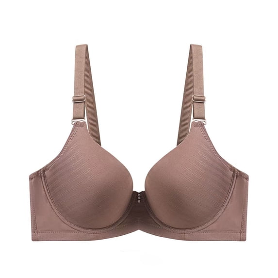 Sports Bras for Women Pack Women's Solid Color Seamless Sag-Proof Bra Thin Underwear Wireless Push up Smoothing Daily Bra Coffee 38