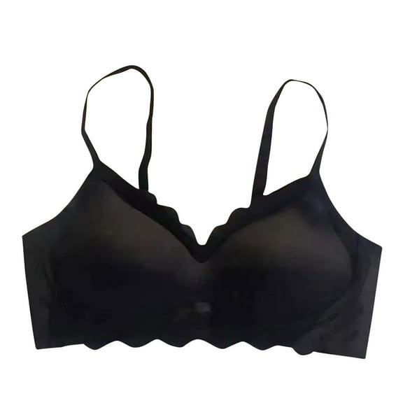 Sports Bras for Women Padded Padded Bra Feature V-Neck Nursing Bra Style W-1491 Black S