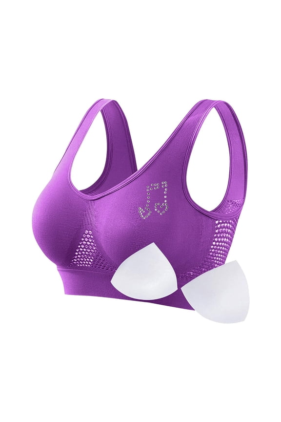 Sports Bras for Women - Padded Racerback Low Impact Spaghetti Thin Strap Workout Yoga Top with Soft Support Regular and Plus Size Comfortable Bras