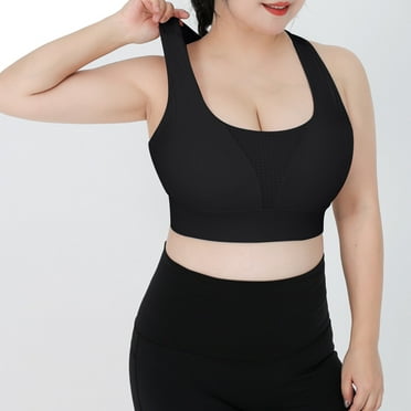 Sports Bras for Women Plus Size M-5X High-Impact Racerback Wirefree Push Up Underwear Solid Comfort Support Workout Running Yoga Bralettes Clearance