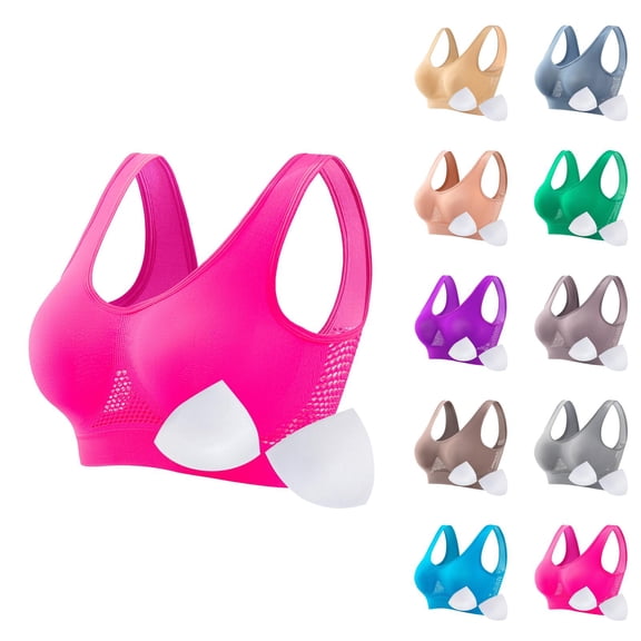 Sports Bras for Women Plus Size No Underwire Lightweight Breathable Padded Bra Yoga Gym Athletic Bralettes Workout Bra