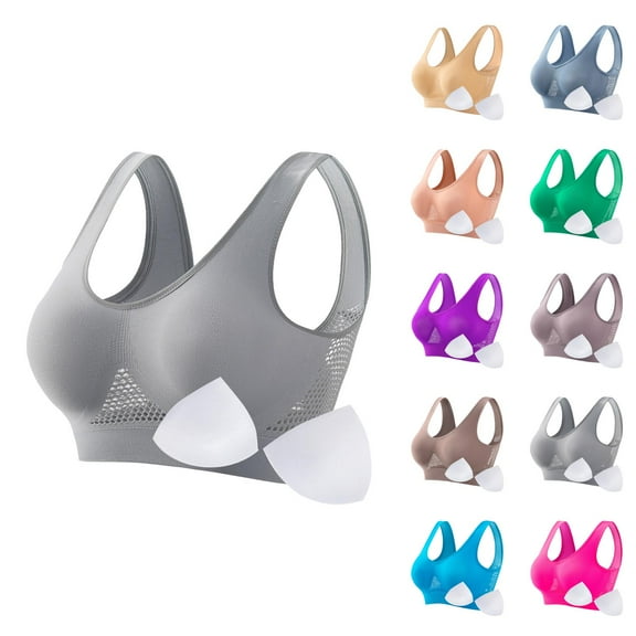 Sports Bras for Women Plus Size No Underwire Lightweight Breathable Padded Bra Yoga Gym Athletic Bralettes Workout Bra