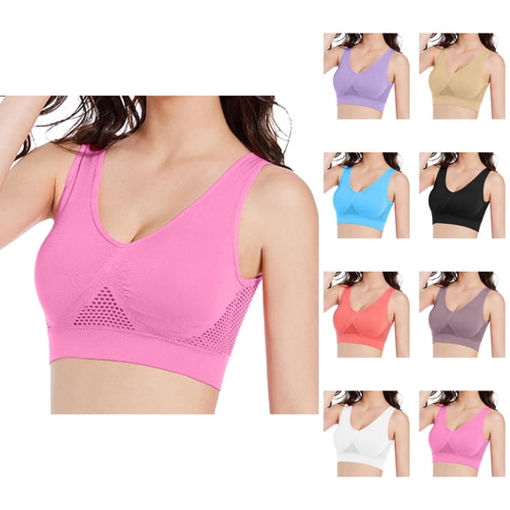 Sports Bras for Women Plus Size No Underwire Seamless Lightweight Breathable Athletic Yoga Gym Bralettes Workout Bra