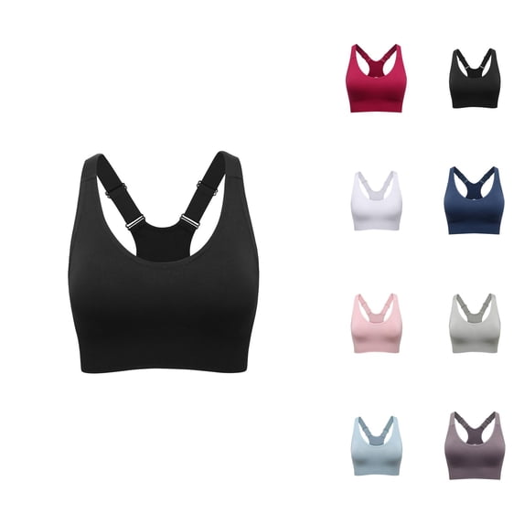 Sports Bras for Women Plus Size Racerback Wireless Adjustable Strap Bralettes Workout Running Yoga Bra