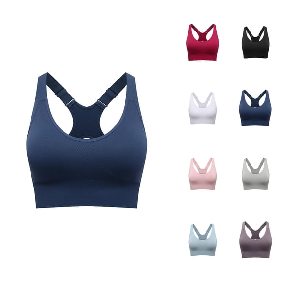 Sports Bras for Women Plus Size Racerback Wireless Adjustable Strap Bralettes Workout Running Yoga Bra