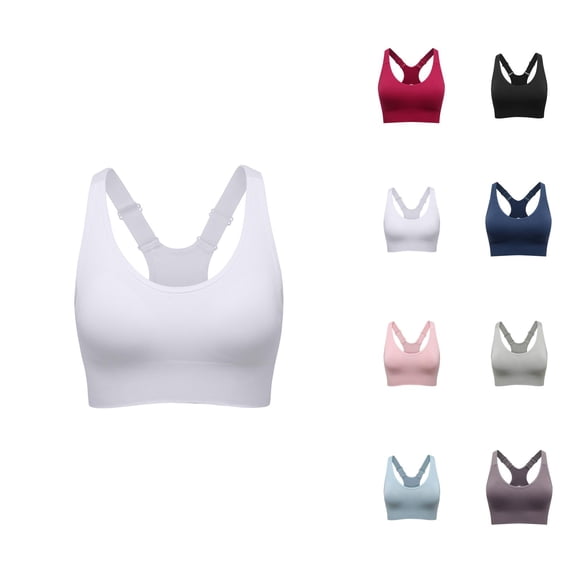 Sports Bras for Women Plus Size Racerback Wireless Adjustable Strap Bralettes Workout Running Yoga Bra