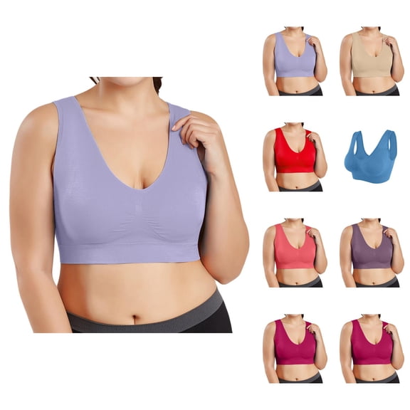 Sports Bras for Women Plus Size Seamless Sleep Exercise Running Yoga Gym Athletic Bralettes Workout Bra
