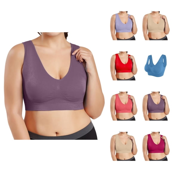 Sports Bras for Women Plus Size Seamless Sleep Exercise Running Yoga Gym Athletic Bralettes Workout Bra