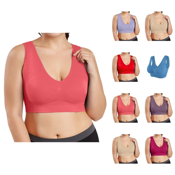 Sports Bras for Women Plus Size Seamless Sleep Exercise Running Yoga Gym Athletic Bralettes Workout Bra