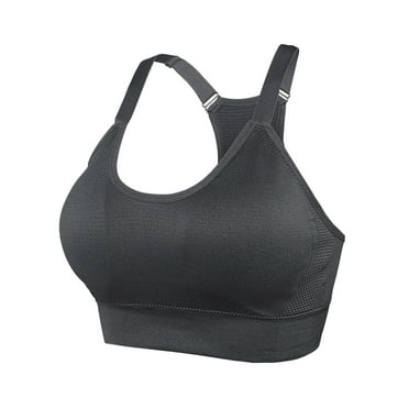 Sports Bras for Women Plus Size XL-4X Clearance No Underwire Push-Up Racerback Pullover Underwear Solid Quick-Drying Support Workout Bralettes