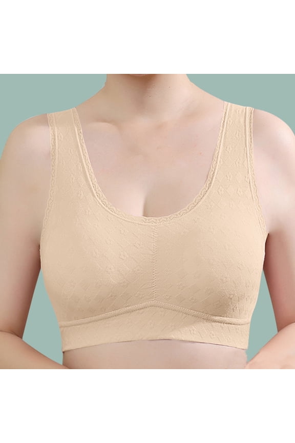 Sports Bras for Women Plus Size XL-5X No Underwire Push Up Comfortable Pullover Underwear Casual Solid Stretchy Support Bralettes