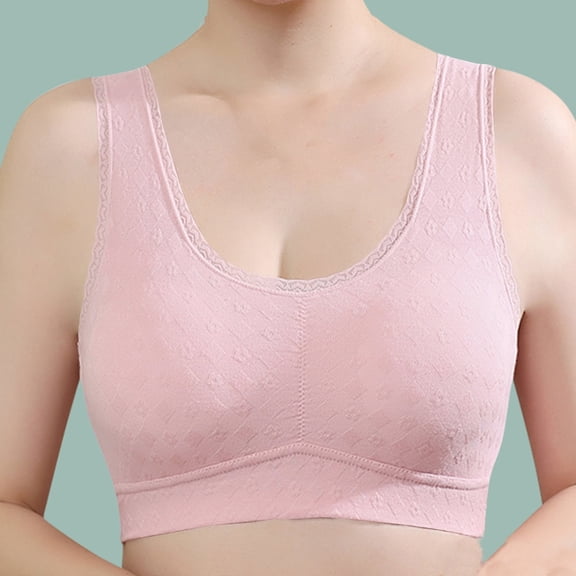 Sports Bras for Women Plus Size XL-5X No Underwire Push Up Comfortable Pullover Underwear Casual Solid Stretchy Support Bralettes Sales Clearance