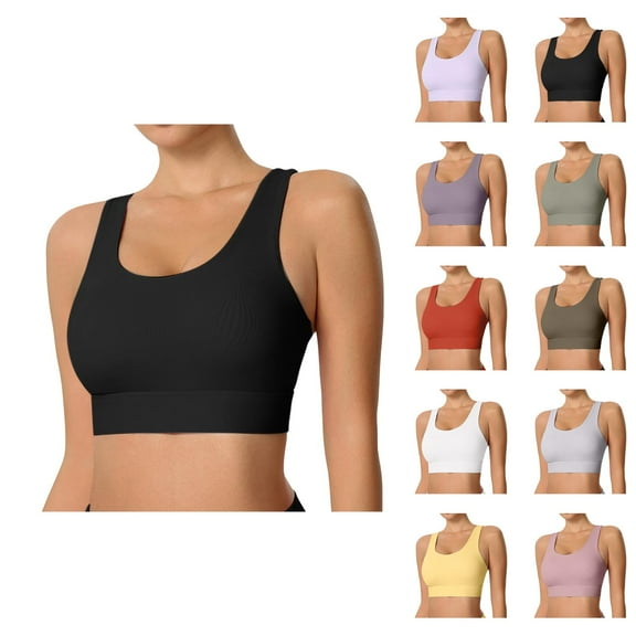 Sports Bras for Women Quick Drying Moisture Wicking Criss Cross Strappy Bra Non Removable Pads Bralettes Workout Bra
