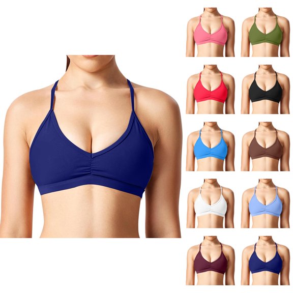 Sports Bras for Women Quick Drying Moisture Wicking Racerback Removable Straps Running Yoga Gym Bralettes Workout Bra