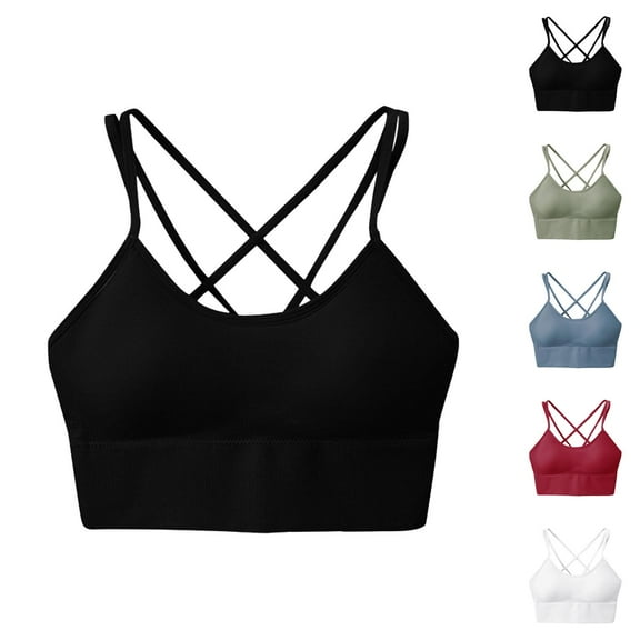 Sports Bras for Women Quick Drying Moisture Wicking Strappy Bra Lightweight Racerback Push Up Bralettes Workout Bra